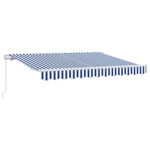 vidaXL Tenda Retrattile Blu e Bianco 250 x 200 cm