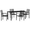 vidaXL Set da Pranzo per Giardino 5 pcs Nero