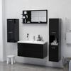 vidaXL Specchio da Bagno Nero 90x10,5x45 cm in Legno Multistrato