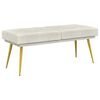vidaXL Panchina a doppio strato Crema 120 x 45 x 46 cm Velluto