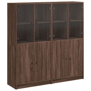 vidaXL Libreria Ante Rovere Marrone 136x37x142 cm in Legno Multistrato