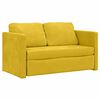 vidaXL Divano Letto da Terra 2 in 1 Giallo Scuro 122x204x55 cm Velluto