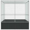 vidaXL Voliera Argento 211x207x212 cm in Acciaio