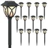 vidaXL Luci solari da esterno con picchetto 12 pcs Bianco caldo 42 cm