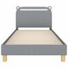 vidaXL Struttura letto bambini con testata Grigio chiaro 90 x 200 cm