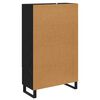 vidaXL Credenza Rovere Nero 69,5 x 30 x 115 cm Legno multistrato
