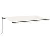 vidaXL Tenda Automatica con Sensore Vento e LED 500x350 cm Crema