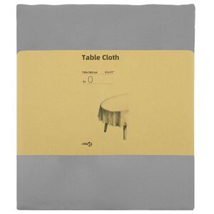 vidaXL Tovaglia da Tavolo 5 pz Grigio Chiaro 130 x 180 cm Poliestere