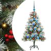 vidaXL Albero di Natale artificiale Verde e bianco 120 cm