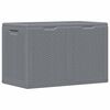 vidaXL Contenitore da Giardino Grigio in Rattan PP 180 L
