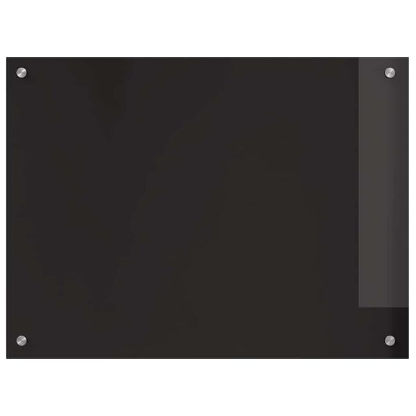 vidaXL Rivestimento da Cucina 2 pcs Nero 80 x 60 cm vetro temperato