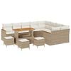 vidaXL Set Divano da Giardino 13 pz Beige polyrattan