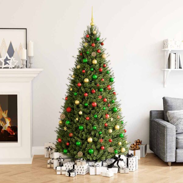 vidaXL Set Palline di Natale 112 pz Rosso / Verde / Oro in Polistirene