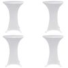vidaXL Coperture Verticali per Tavolo 4 pz &Oslash;60 cm Bianco Elastico