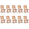 vidaXL Set da Pranzo da Giardino 11 pz 280x90x75 cm Massello di Acacia