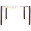 vidaXL Gazebo con Tetto in Polyrattan 300x300x220cm Marrone e Crema
