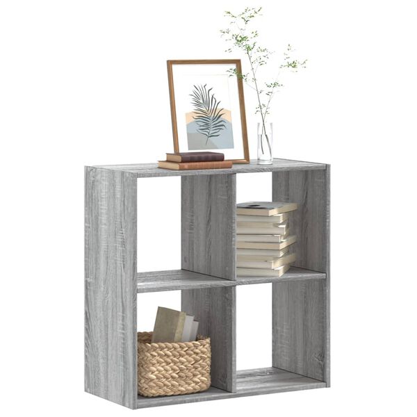 vidaXL Libreria Grigio Sonoma 68,5x32x68,5 cm in Legno Multistrato