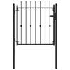 vidaXL Cancello per recinzione HORST 100 x 100 cm Metallo Nero