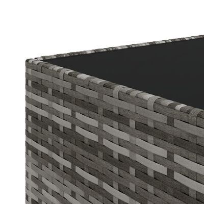 vidaXL Tavolino Quadrato da Giardino Grigio 50x50x30cm in Polyrattan
