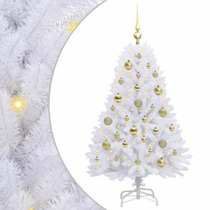vidaXL Albero di Natale Artificiale con Rami Pieghevoli Bianco 120 cm