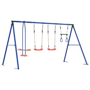 vidaXL Set di Altalene per Esterni Multicolore Acciaio e PE