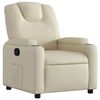 vidaXL Poltrona reclinabile in similpelle color crema