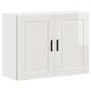 vidaXL Pensile da Cucina Porto Bianco Lucido in Legno Multistrato