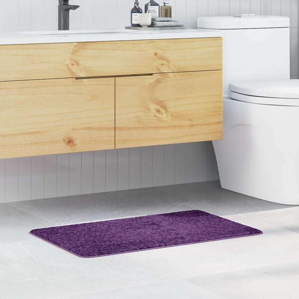 vidaXL Tappetino da bagno antiscivolo Viola 50 x 80 cm PP