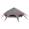 vidaXL Tenda Teepee per 9 Persone con tetto Grigio e arancione