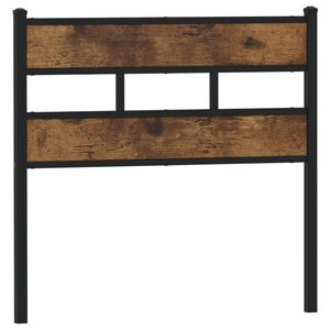 vidaXL Testiera Rovere Fumo 75 cm in Ferro e Truciolato