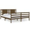 vidaXL Giroletto Marrone Ambra Legno Massello di Pino 135x190cm Double