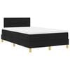 vidaXL Letto a Sorgente LED con strisce LED Nero 120 x 200 cm Tessuto