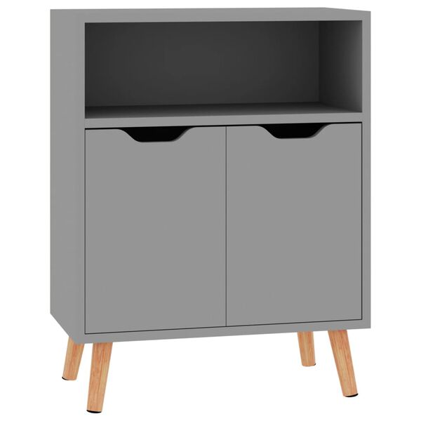 vidaXL Credenza Grigia 60x30x72 cm in Legno Multistrato