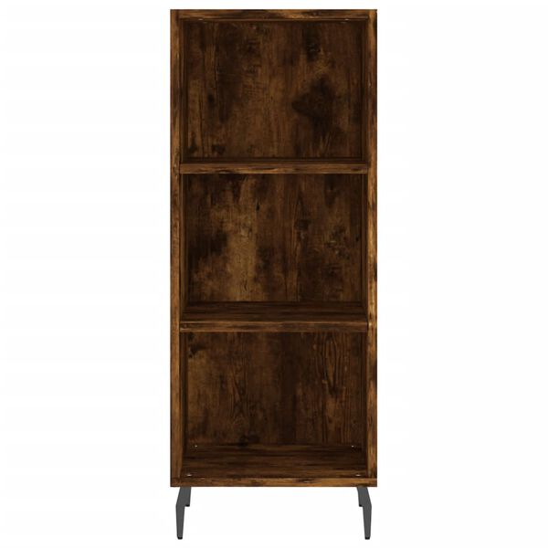 vidaXL Credenza Rovere Fumo 34,5x32,5x90 cm in Legno Multistrato