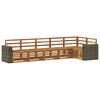 vidaXL Set divano sezionale 6 pcs Naturale Legno di Acacia Massello
