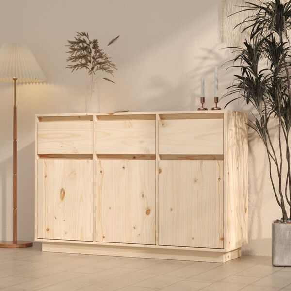 vidaXL Credenza 110x36x75 cm in Legno Massello di Pino