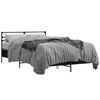 vidaXL Giroletto Nero 140x190 cm in Legno Multistrato e Metallo