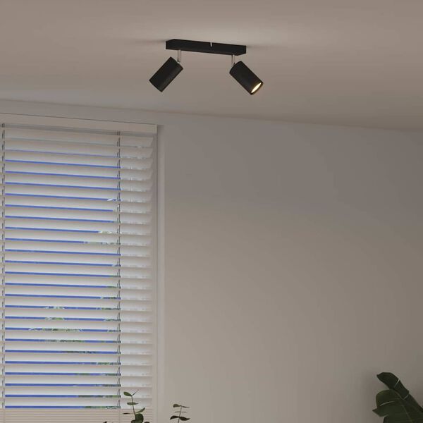 vidaXL Faretto da soffitto Nero 26 x 5.5 x 16.5 cm Acciaio