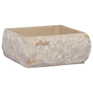 vidaXL Lavandino Crema 30x30x13 cm in Marmo