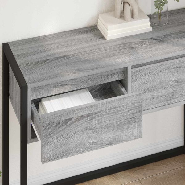 vidaXL Tavolino Grigio Sonoma 100 x 36 x 75 cm Legno multistrato