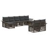 vidaXL Set Divano da Giardino 9 pz 9-Posti Grigio polyrattan