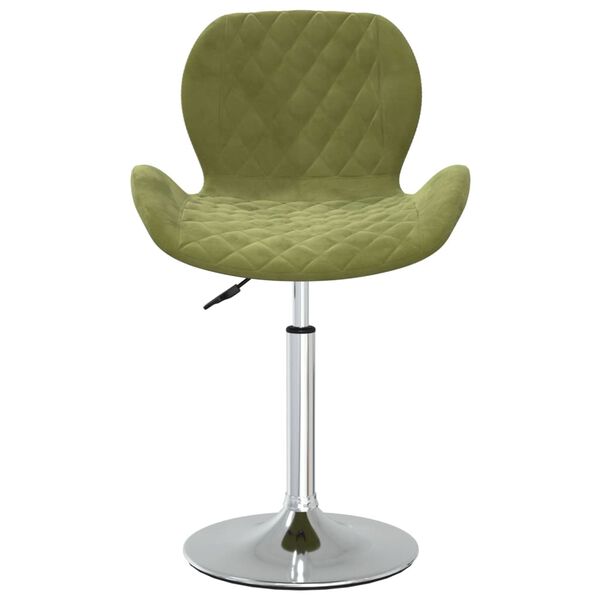 vidaXL Sedie da Pranzo Girevoli 2 pz Verde Chiaro in Velluto