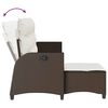 vidaXL Set Divani da Giardino 3 pz con Cuscini a L Marrone Polyrattan