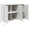 vidaXL Credenza Bianca 100,5x39x79 cm in Acciaio