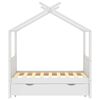 vidaXL Giroletto Bambini con Cassetto Bianco Legno di Pino 70x140 cm