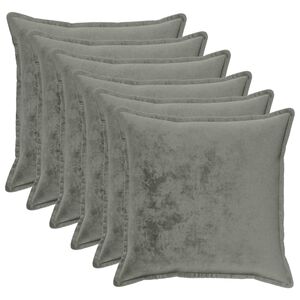 vidaXL Federa 6 pcs HOUTEN Grigio Scuro 70 x 70 cm Flanella