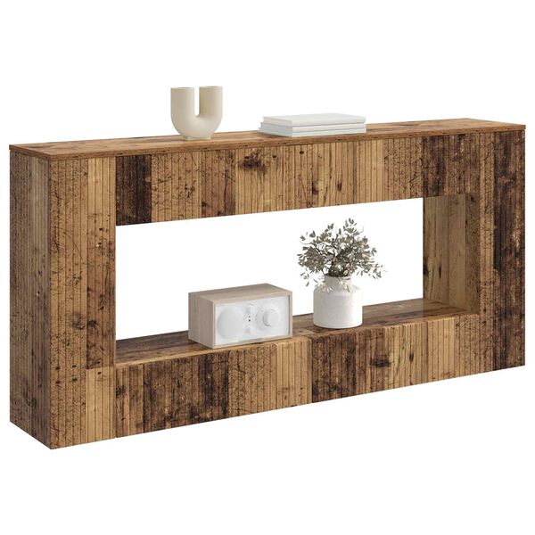 vidaXL Tavolo consolle Rigato Legno vecchio 155 x 29 x 74 cm