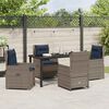 vidaXL Set da Pranzo per Giardino 5 pcs Grigio Poly Rattan