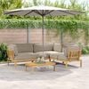 vidaXL Set di divani con cuscino 4 pcs Talpa Legno di Acacia Massello