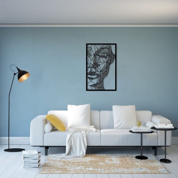 Homemania Decorazione da Parete Silhouette 65x100 cm Metallo Nero